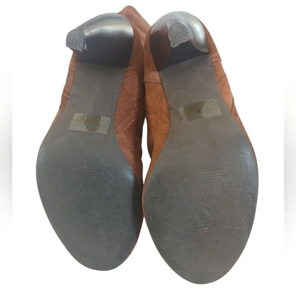 Jessica Simpson Brown Suede Knee High Boots Vernica Tall Heeled Boots sz 9 B - Picture 9 of 15